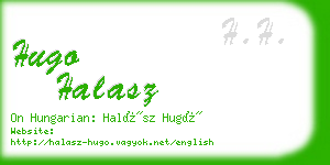 hugo halasz business card